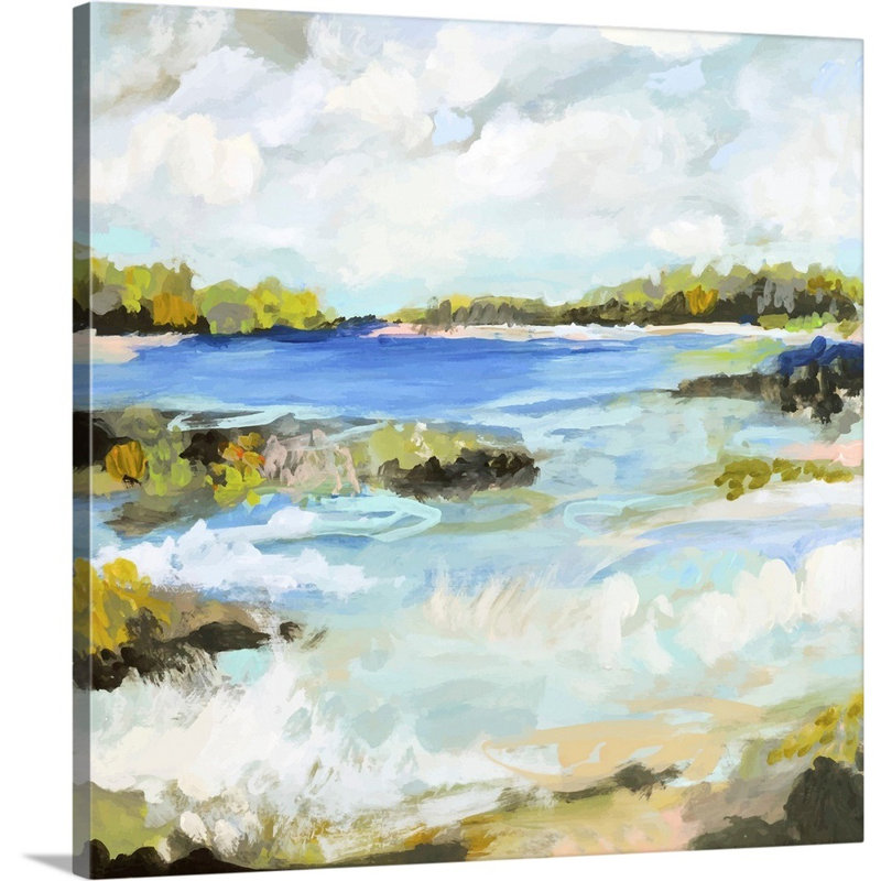 «Surfscape II» par Karen Fields - reproduction d'art, Toile tendue, H 48 po x l 48 po x P 1,25 po