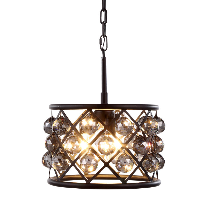 3 - Light Unique/Statement Pendant, Silver Grey, Mocha Brown