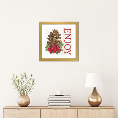 Pomme de pin «Home for the Holiday Enjoy» par Tara Reed - imprimé