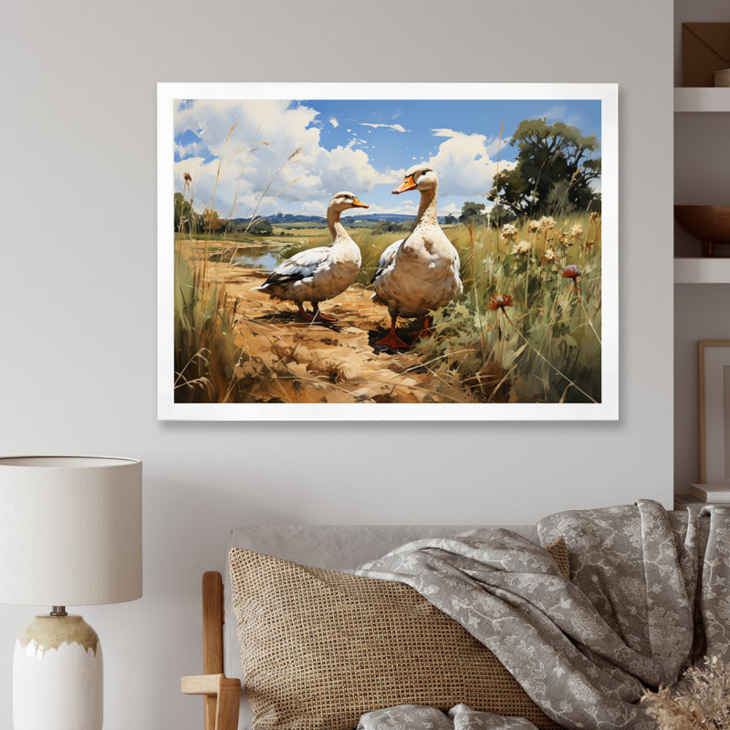 Puckies Duck Friends North, Cadre flottant blanc, H 12 po x l 20 po x P 1 po