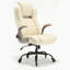 Fauteuil de bureau haut dossier - Appui-tête relevable avec accoudoirs rabattables Support lombaire réglable intégré, chaise de bureau d'ordinateur ergonomique