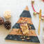  Christmas Tree Marble & Acacia Wood Cutting Board – 13" Holiday Serving Board, Green