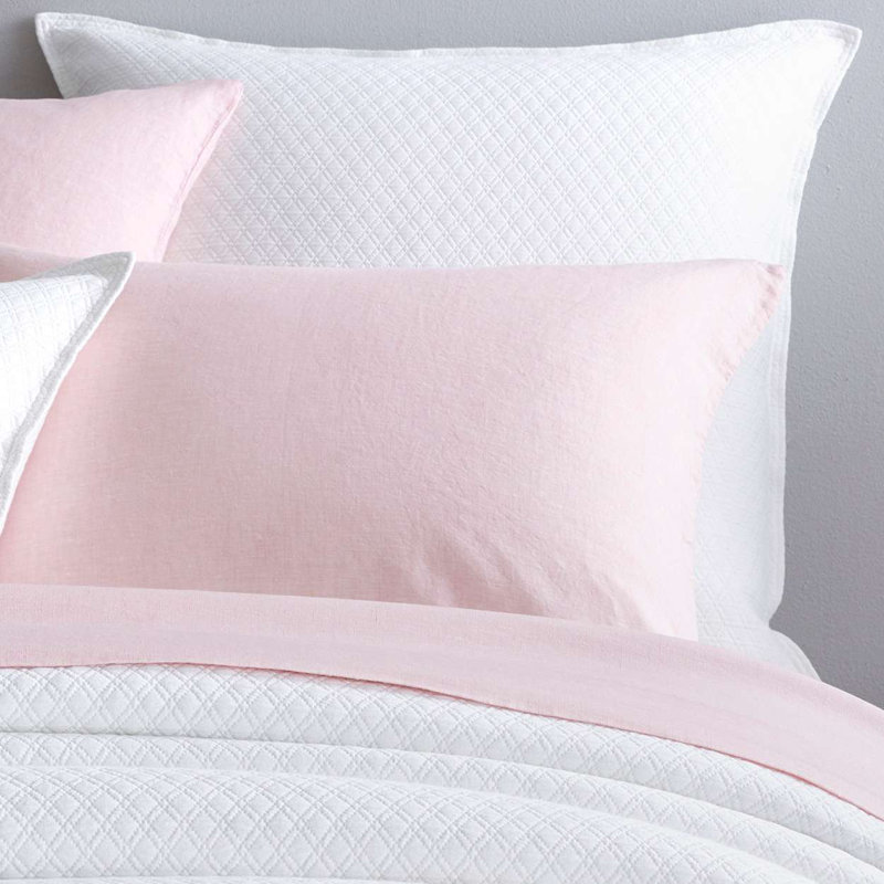 Diamond Matelasse Sham, Euro, White