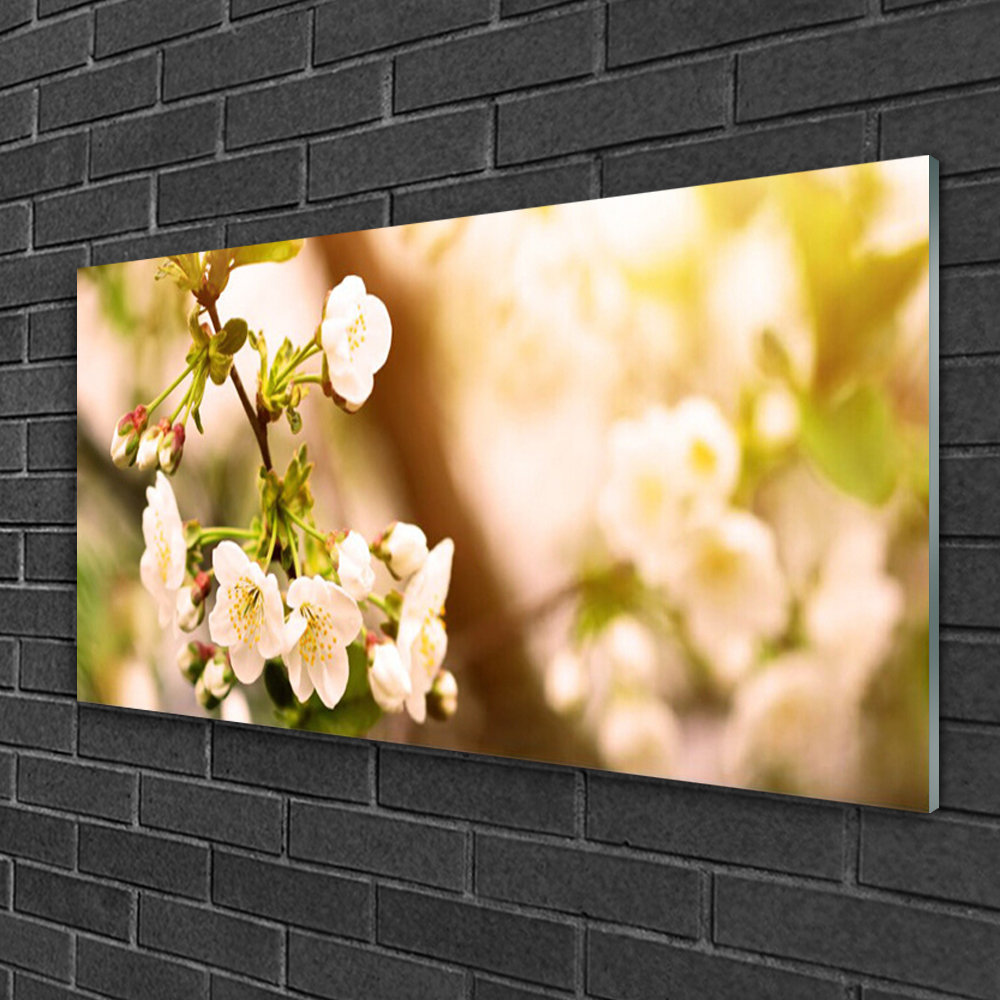 Floral Flowers - Unframed Photograph on Glass