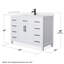 Beckett 48" Freestanding Single Bathroom Vanity with Quartz Top-1210664617-1210664615-1210664609