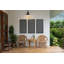 Geometric Circles Garden Screen 120 X 60cm, Black