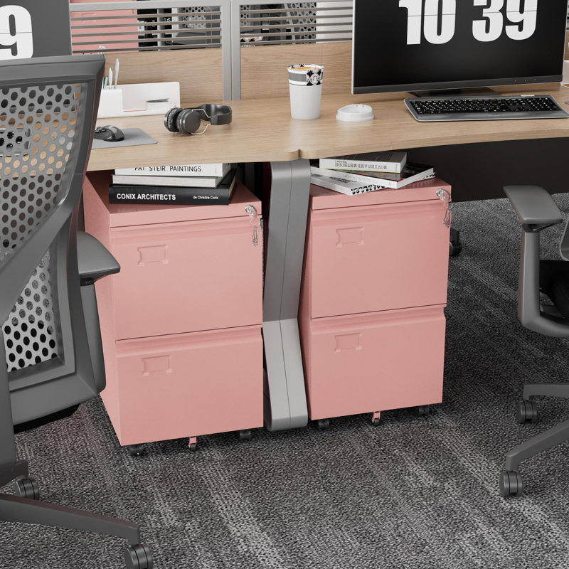 3-Drawer Metal Vertical Filing Cabinet with Wheels for Home Office & Business Enterprise, Legal/Letter Size, Fully Assembled Except Wheels
