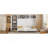Queen Size Murphy Bed Wall Bed With Cabinets,White