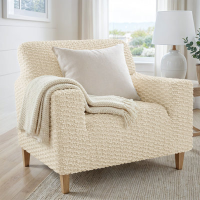 Stretchy Slipcover For Armchair – Sleek & Minimalist Style – Embrace Collection