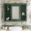 Armoire à pharmacie de 35 po x 27,5 po, armoire de rangement murale pour salle de bain, armoire de salle de bain moderne avec miroir, armoire à miroir avec 6 tablettes ouvertes (meuble-lavabo non inclus)-419003206