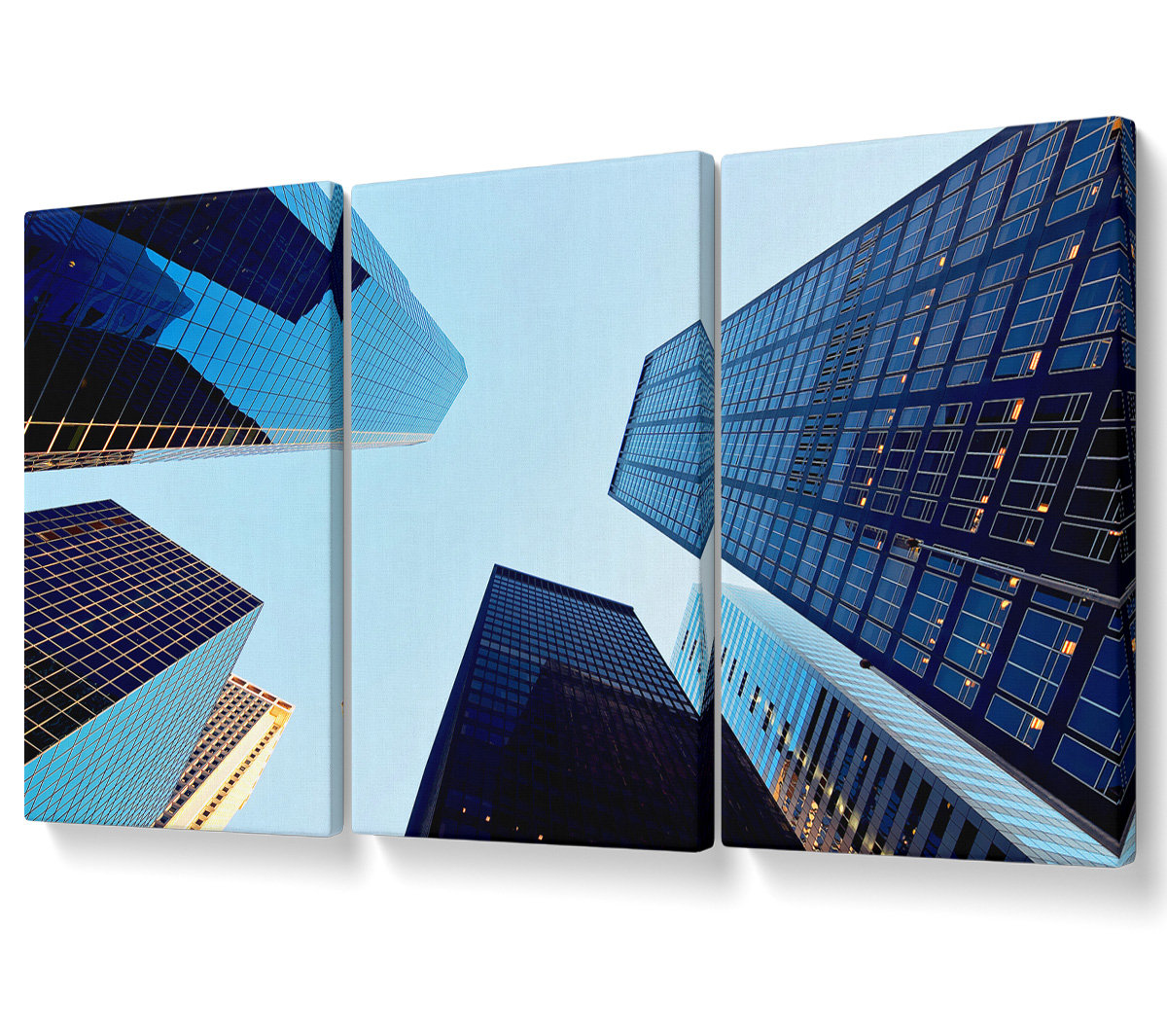 Ebern Designs Skyscraper Skies - 3 Piece Wrapped Canvas Graphic Art ...