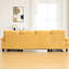 Canapé jaune en forme de U avec double méridienne, poches de rangement pratiques et coussins d'accoudoirs confortables pour les siestes de l'après-midi-1175494899