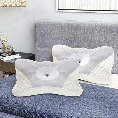 Neck Pain Relief Ergonomic Memory Foam Pillow, For Side/Back/Stomach Sleepers, Cervical Support Standard Pillow