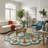 Arla Floral Oriental Hand Tufted Scalloped Wool Area Rug