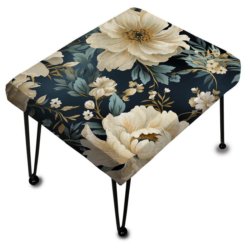 Contemporary Motifs Victorian Pattern V - Floral Rectangle Ottoman