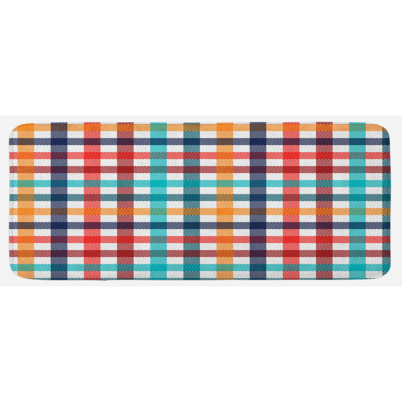 Tapis de cuisine multicolore multicolore rayé