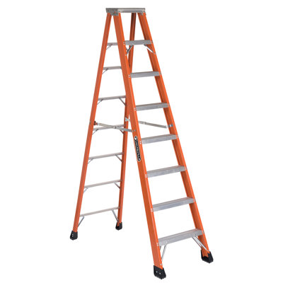 08 - Step Fiberglass Folding Step Ladder