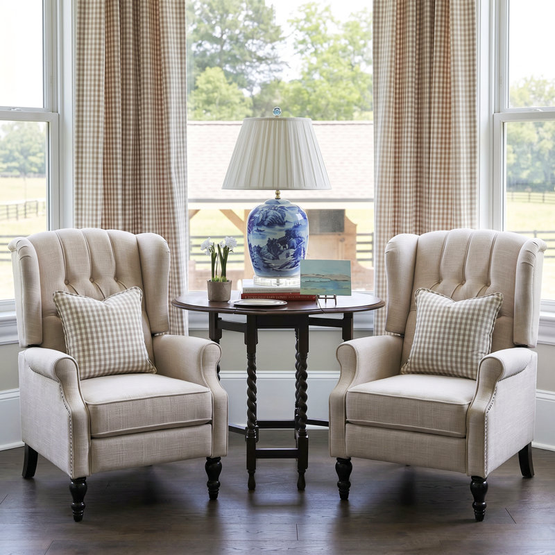 Val Upholstered Recliner, Beige
