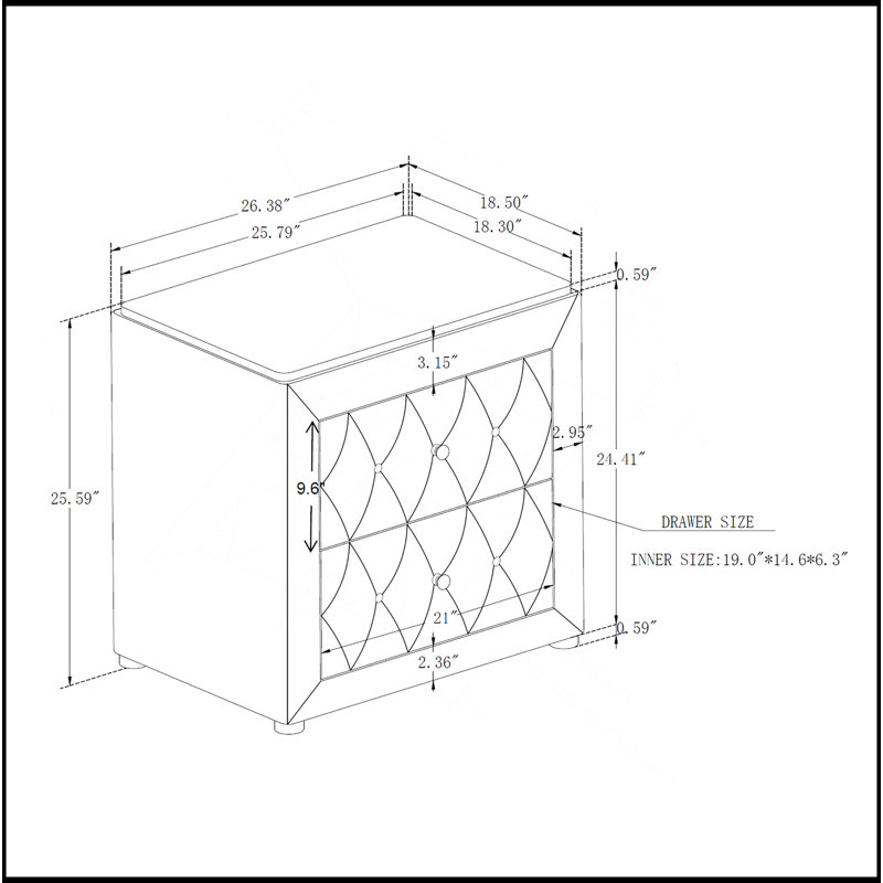 Mobilier de chambre à coucher 1pc, Noir