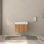 Meuble-lavabo mural couleur 24 po avec lavabo intégré Color, conception pour espaces compacts, esthétique moderne, évier, fabrication en contreplaqué, poignées, finition flottante sans tracas, style minimaliste