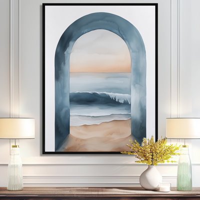 Arch Wave Wall Art, Arch Waves Horizon, Ocean Arch Canvas