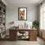 Portrait d'animaux sur toile avec cadre en bois-31634886