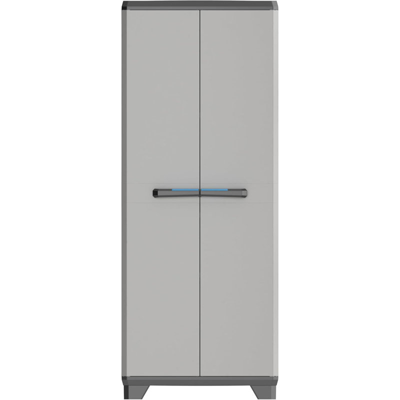 Keter Linear Plastic Tall Cabinet Greyblackblue; 240864
