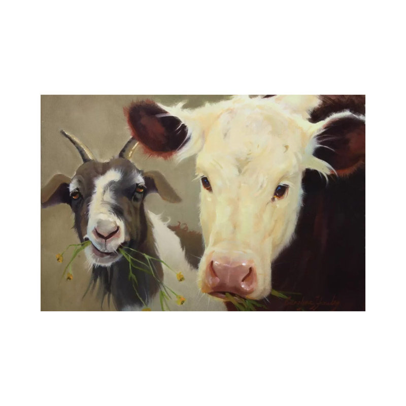 Farm Pals I by Carolyne Hawley - Wrapped Canvas Painting, 30.48 cm H x 45.72 cm W