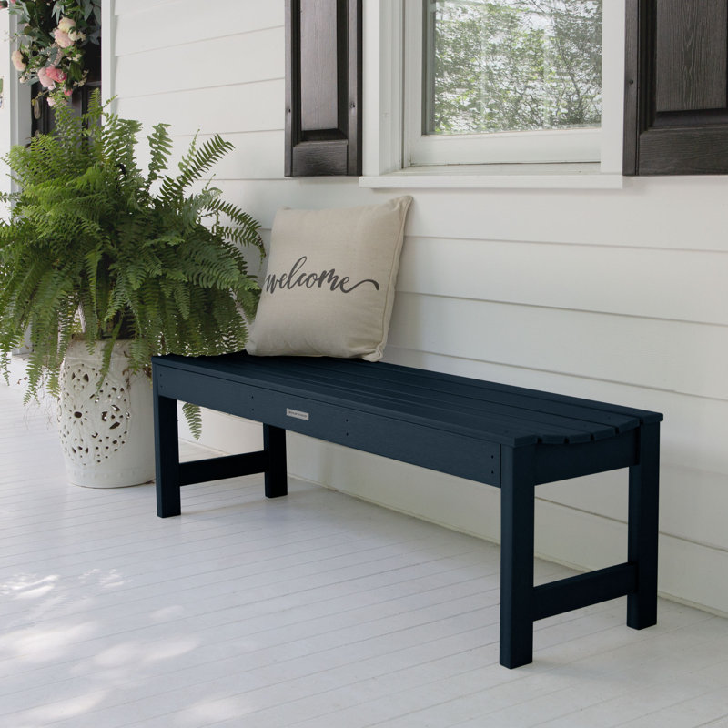 Arbnora Recycled Plastic Picnic Bench, 17.3" H x 56.8" W x 15.8" D, Federal Blue