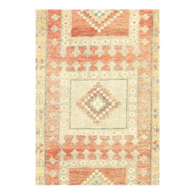 Tapis turc antique Oushak 1 pi 7 po x 3 pi 5 po