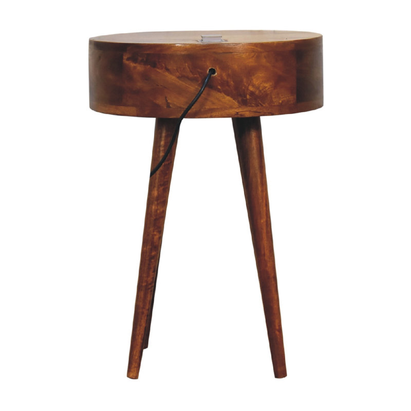Gefen 40cm W Solid Wood Bedside Table