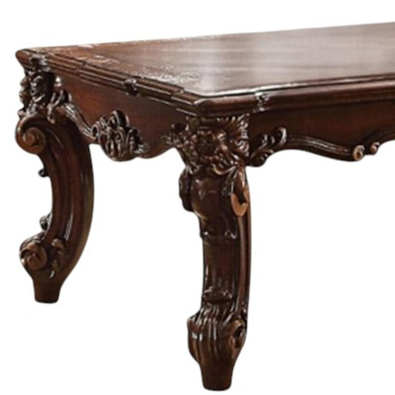 53" Dark Brown Wood Coffee Table