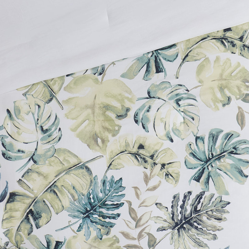 Ensemble d'édredon en coton percale 6 pièces Lorelai, Édredon de très grande taille et 5 pièces suppl