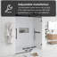 60 po X P 74 po H Porte de douche coulissante semi-sans cadre au fini noir-110983341