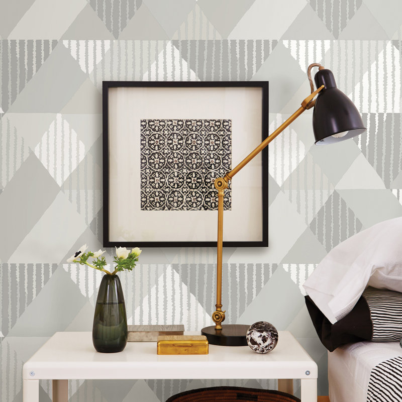 Rouleau de papier peint l 33 pi x p 20,5 po mod peaks, Platine