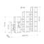 Modern Staircase Design Divider Bookcase with 21 Open Shelves-24383733
