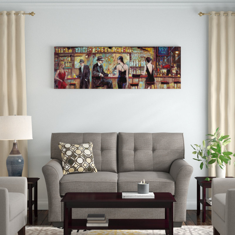«Happy Hour» par Ruane Manning, reproduction sur toile tendue, H 20 po x l 60 po x P 1,5 po, Toile tendue