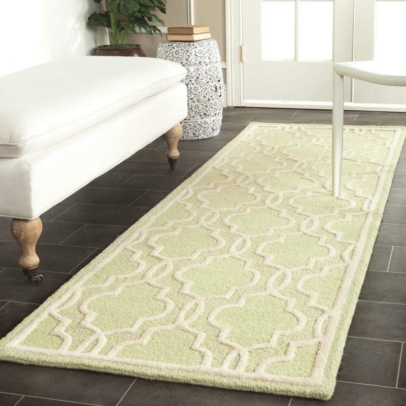 Cannen Hand Tufted Wool Geometric Rug, Runner 2'6" x 8'