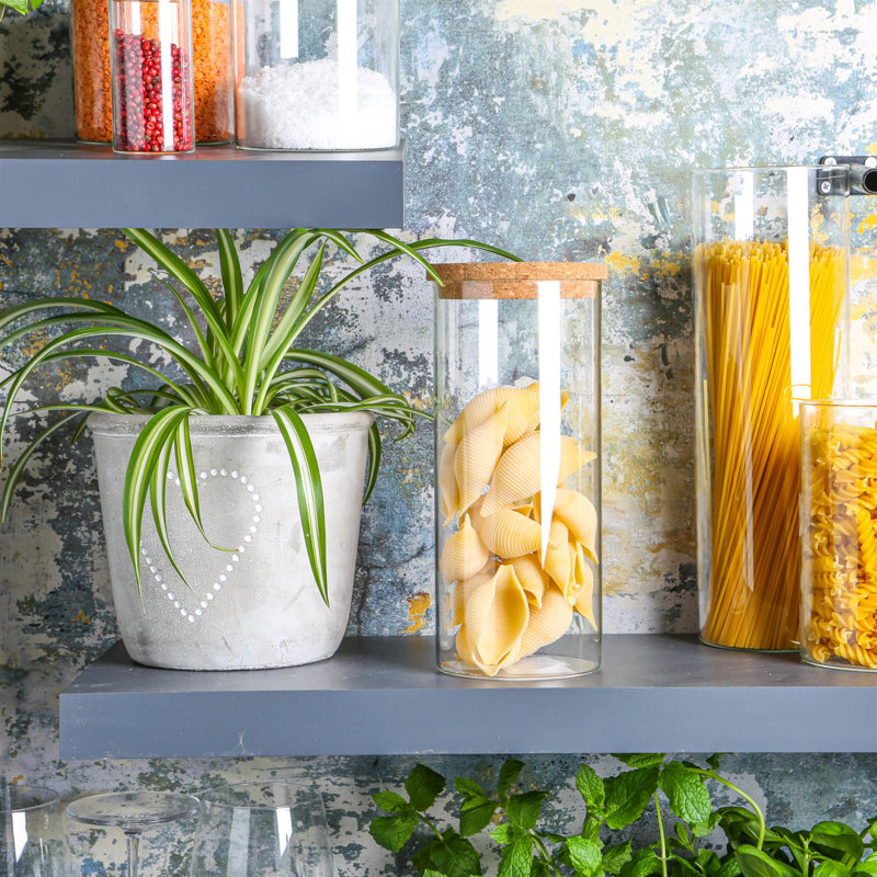 Argon Tableware - Glass Storage Jars with Cork Lids