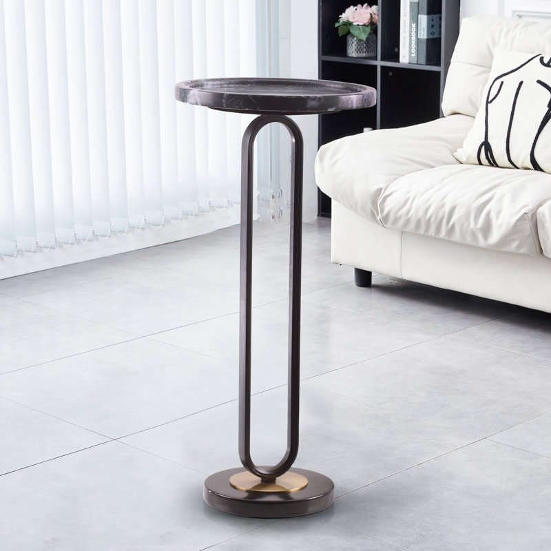 25" Tall Marble Top End Table