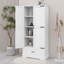Grande armoire de rangement pour salle de bain, armoire avec deux portes et un tiroir, tablette réglable