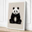 Seated Giant Panda Minimalist - Wrapped Canvas-1815977608-1815977614