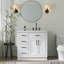 Meuble-lavabo simple en bois massif 36 po Tidworth avec plateau en quartz 1,5 po-83279748-83279749-116991336