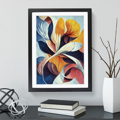 Colourful Abstract Flowers No.3 - Single Picture Frame Painting