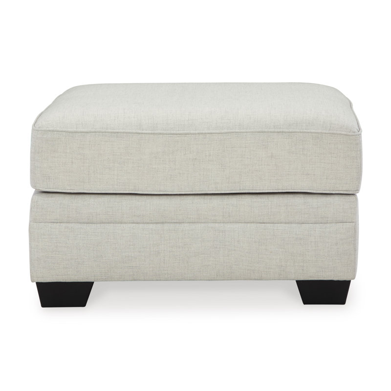 Repose-pieds surdimensionné Hunter, polyester gris tourterelle, noir, carré 36 pouces