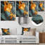 Marbre jaune et noir Elegance III - art mural géométrique en métal-463656099