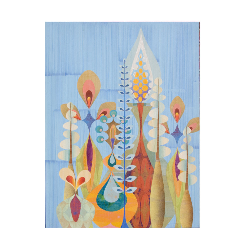 Art mural sur toile tendue - Rex Ray, art mural «bleu» pour le salon, la chambre à coucher ou le bureau - 24 x 32