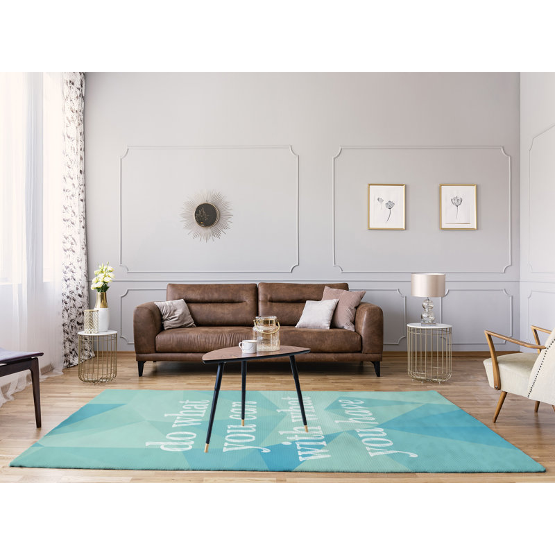 Faux gemme faire ce que vous pouvez citer tapis de poly-chenille, Rectangle 5 pi x 7 pi