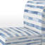 Fauteuil de chambre moderne et rembourré bleu et blanc-609609659