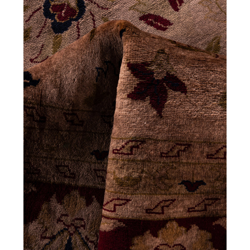Overdyed Hand-Knotted Wool Modern-Contemporary Brown Area Rug 10' 3" x 13' 10"